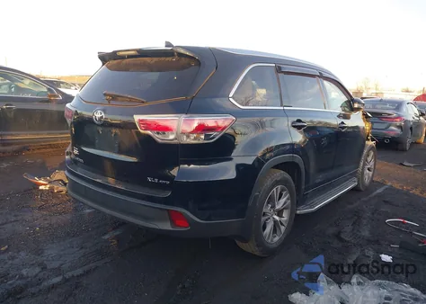 2015 Toyota Highlander Xle V6 from USA, damaged, VIN 5TDJKRFH4FS107316